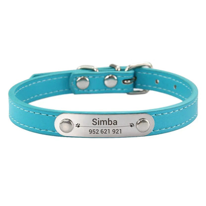 Personalized Dog Collar Name Carved ID - Pawsitive Cuddles