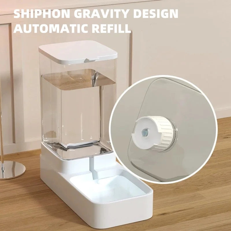 Automatic Cat Water Dispenser Gravity Dog Feeder Cat Feeder and Cats Water Dispenser Cat Feeder Food Storage Dispenser Container - Pawsitive Cuddles