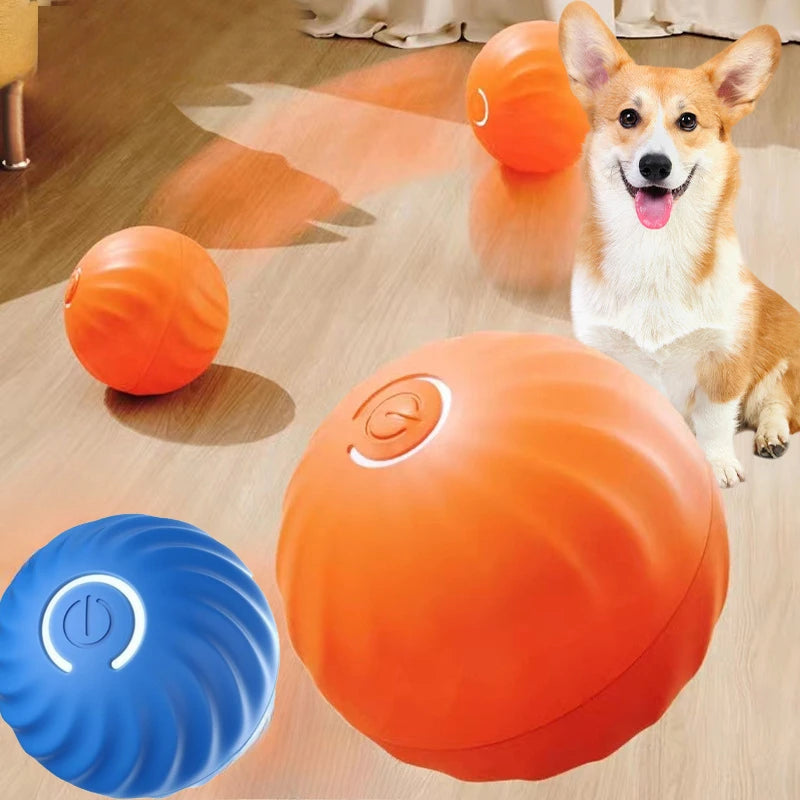 Automatic Pet Toy Ball – USB Charging, Rotating & Jumping Interactive Chew Toy for Dogs - Pawsitive Cuddles
