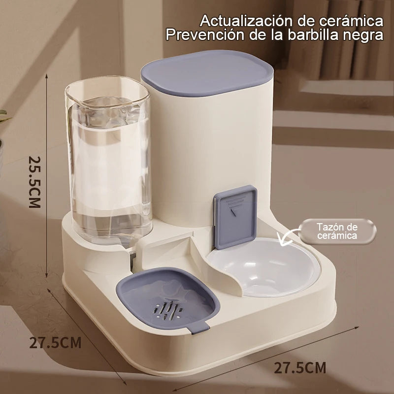 Kimpets Automatic Cat Feeder & Water Dispenser – Large Capacity, Dry-Wet Separation - Pawsitive Cuddles