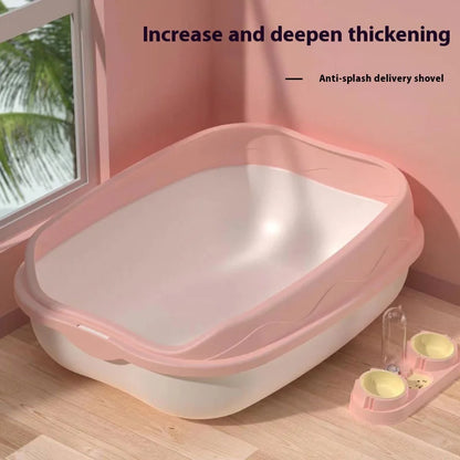 Cat Litter Box Portable Removable Semi Closed - Pawsitive Cuddles