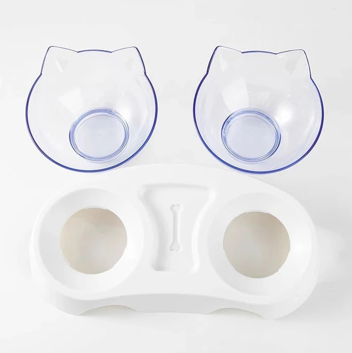 Double pet feeder Bowl With Stand - Pawsitive Cuddles