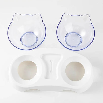 Double pet feeder Bowl With Stand - Pawsitive Cuddles