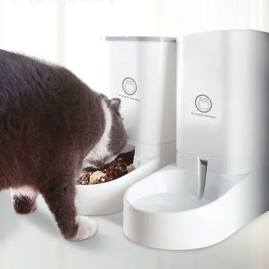 3.8L Large Capacity Pet Cat Automatic Food Water Dispenser Fountain - Pawsitive Cuddles