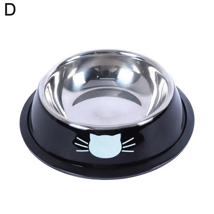 Stainless Steel Cat Food & Water Bowl – Non-Slip Base, Kitten Feeder - Pawsitive Cuddles