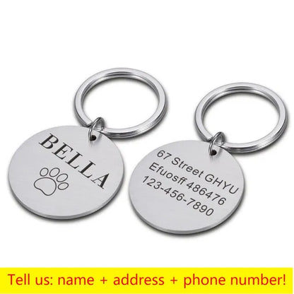 Personalized Paw Print Medal with Name - Pawsitive Cuddles