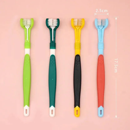 3-Sided Pet Toothbrush - Pawsitive Cuddles
