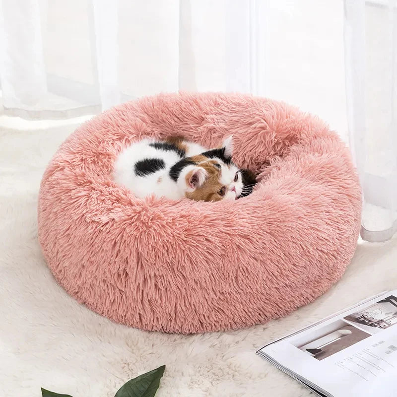 Round Soft Shaggy Mat for Kittens & Small Dogs - Pawsitive Cuddles