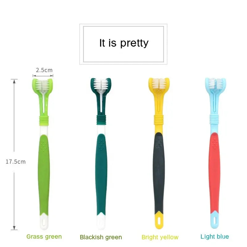 3-Sided Pet Toothbrush - Pawsitive Cuddles