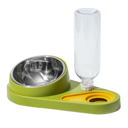 Double Cat Bowl Feeder – Large Capacity Food & Water Dispenser - Pawsitive Cuddles
