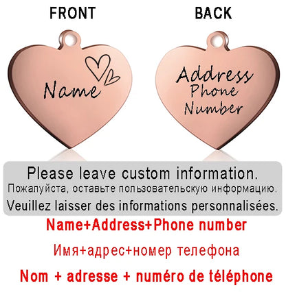 ustom Heart-Shaped Pet ID Tag - Pawsitive Cuddles