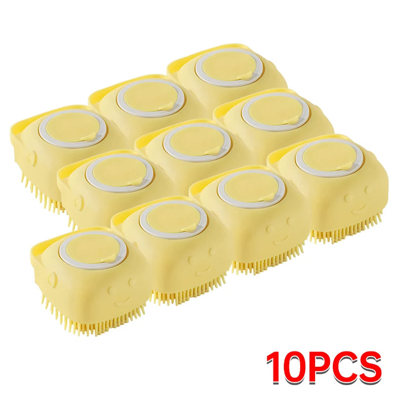 Pet Bathing Brush – Soft Silicone Massager for Dog & Cat Cleaning & Grooming - Pawsitive Cuddles