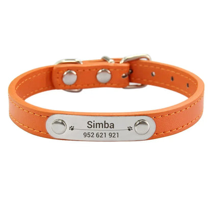 Personalized Dog Collar Name Carved ID - Pawsitive Cuddles