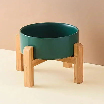 Big Bowl Double Ceramic Elevated Pet Feeders - Pawsitive Cuddles