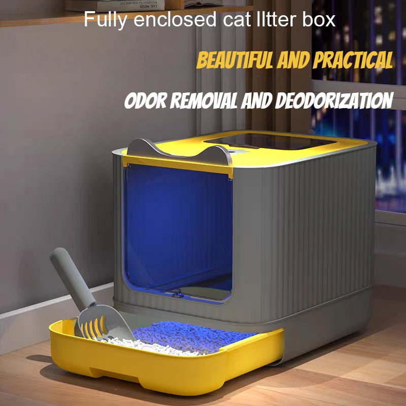 Cat Litter Box – Splash-Proof, Fully Enclosed - Pawsitive Cuddles