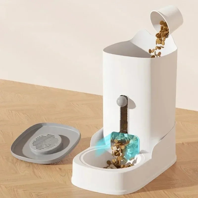 Dog Cat Water Fountain Large Capacity  Gravity Food Feeder Gravity Water Fountain