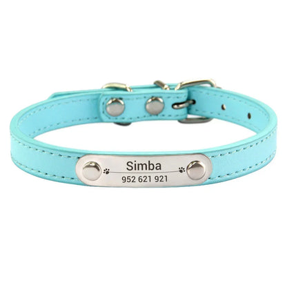Personalized Dog Collar Name Carved ID - Pawsitive Cuddles