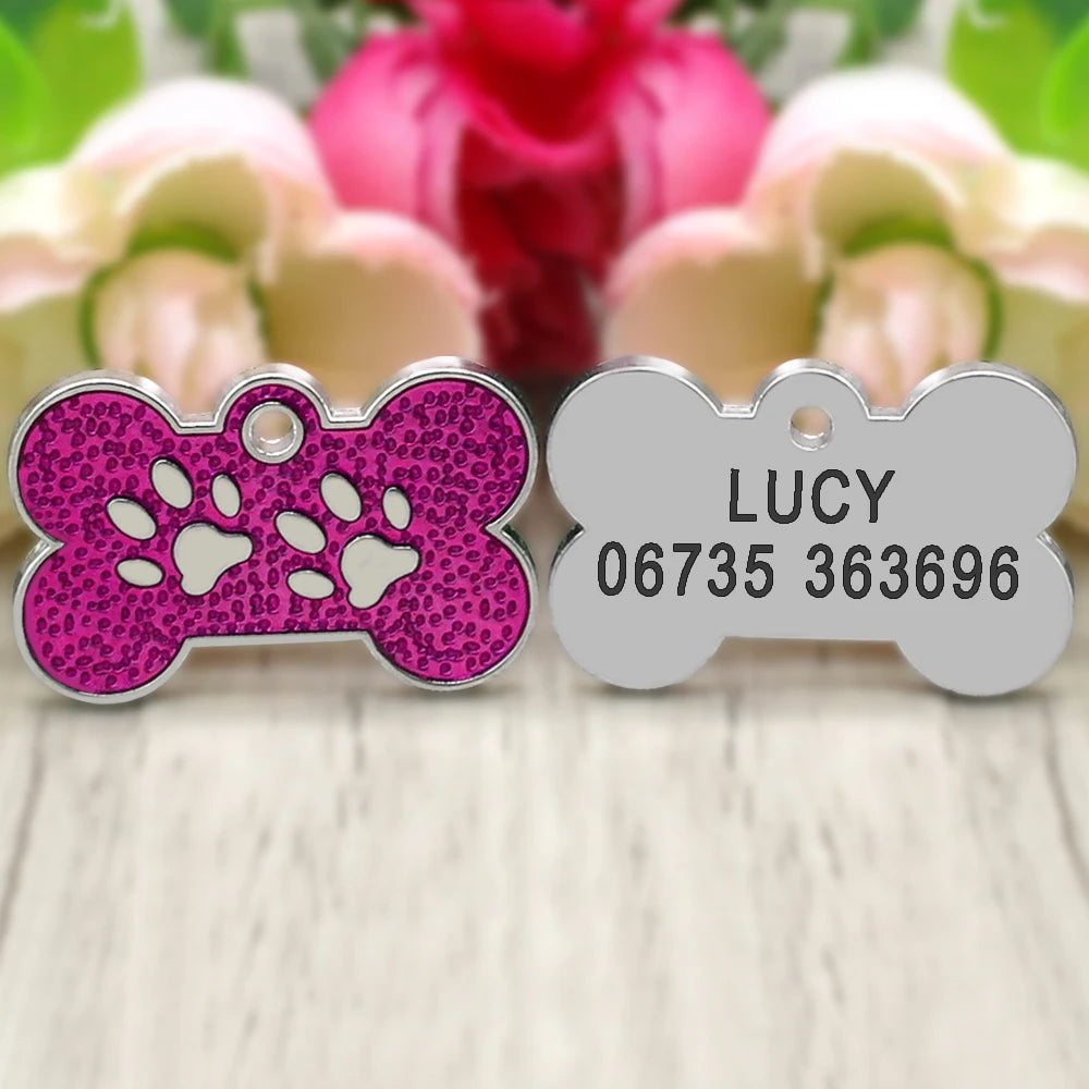 Rhinestone Name Tag for Dogs & Cats - Pawsitive Cuddles