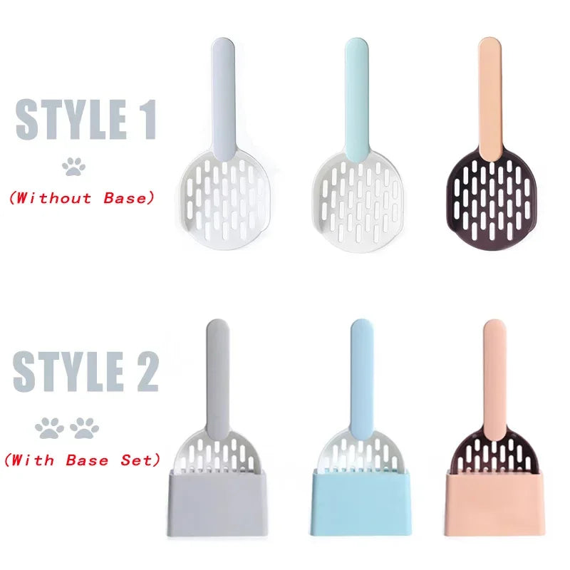 Plastic Shovel with Base for Self-Cleaning Litter Boxes - Pawsitive Cuddles