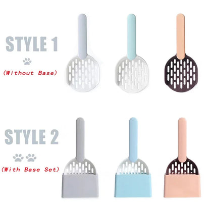 Plastic Shovel with Base for Self-Cleaning Litter Boxes - Pawsitive Cuddles