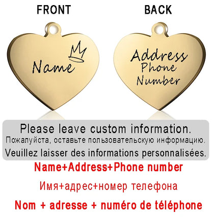 ustom Heart-Shaped Pet ID Tag - Pawsitive Cuddles