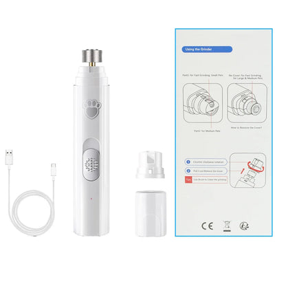 Electric Dog Nail Grinder Nail Clipper USB Rechargeable - Pawsitive Cuddles