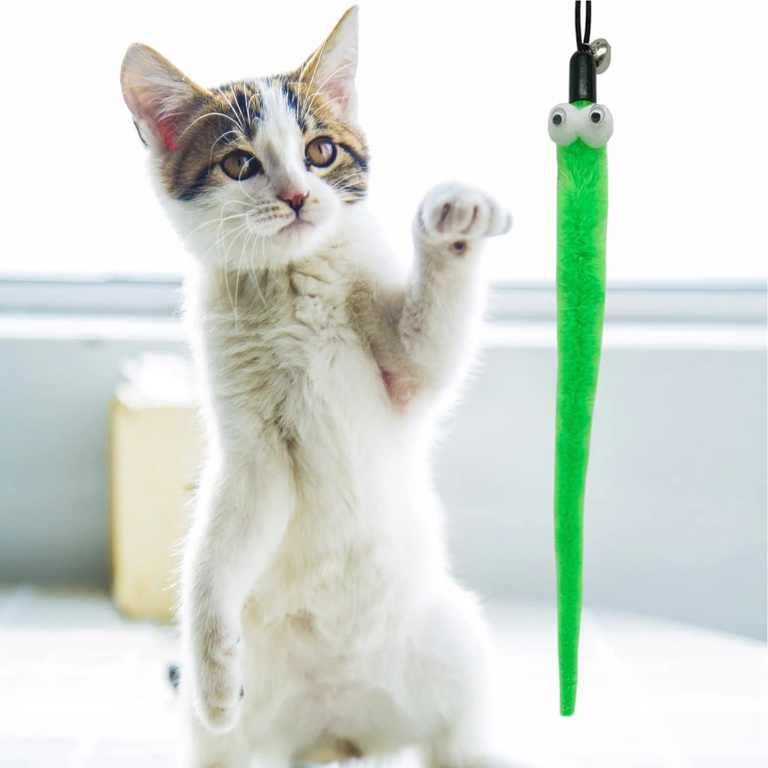 Interactive Cat Wand & Feather Toy - Pawsitive Cuddles