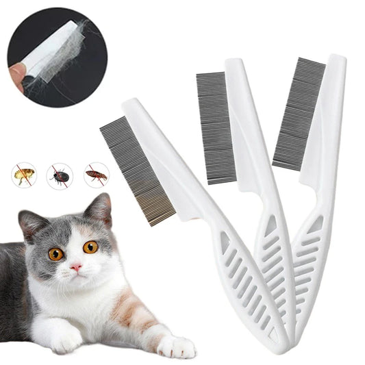 Stainless Steel Pet Flea & Shedding Comb - Pawsitive Cuddles