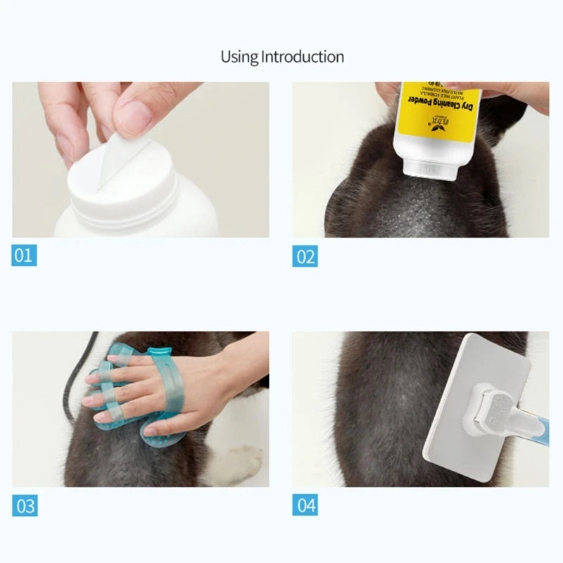 Dry Washing Shampoo for Pets Soothing & Deodorizing Natural Ingredients For Dogs Cats - Pawsitive Cuddles