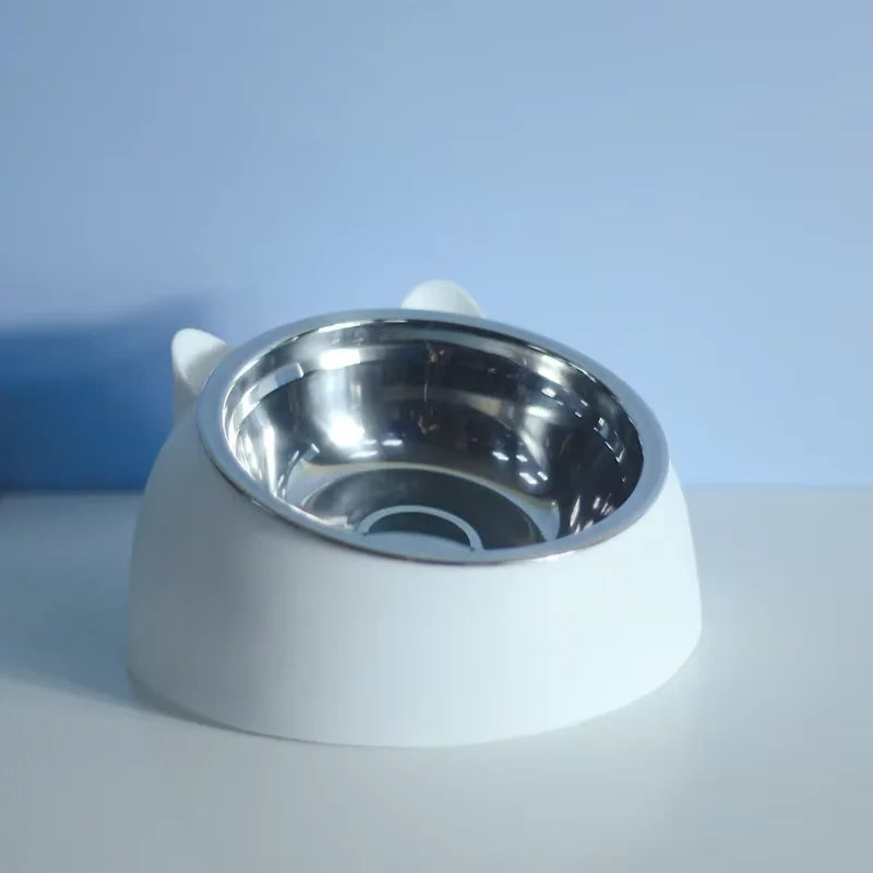 Stainless Steel Double Cat Bowl - Pawsitive Cuddles