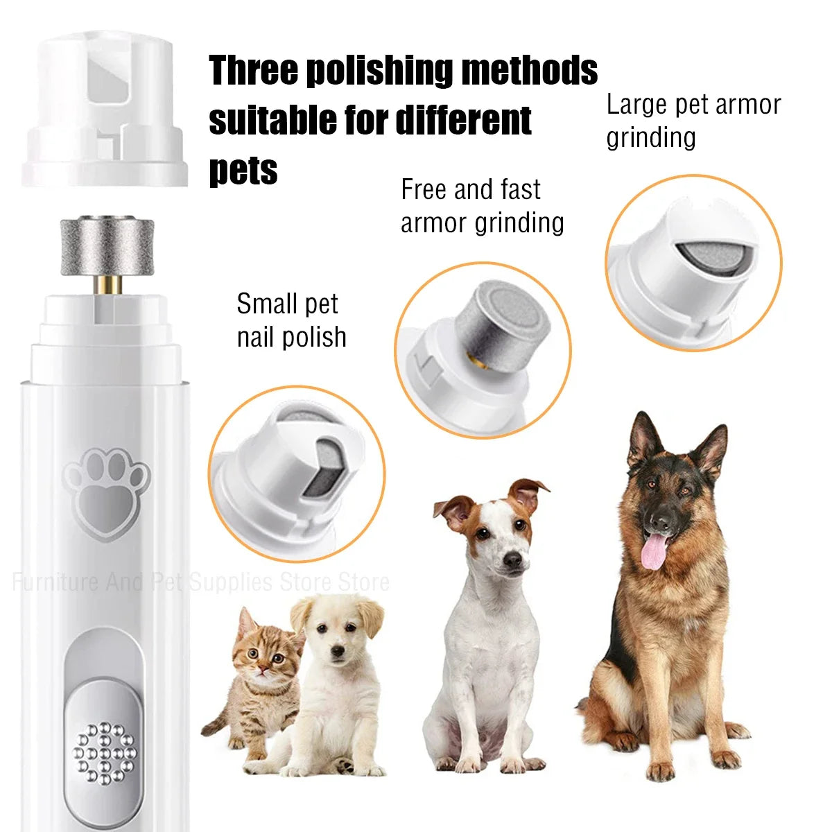 Electric Dog Nail Grinder Nail Clipper USB Rechargeable - Pawsitive Cuddles