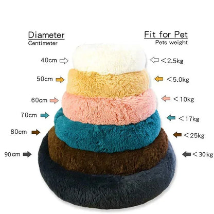 Round Pet Bed for Large Dog - Pawsitive Cuddles