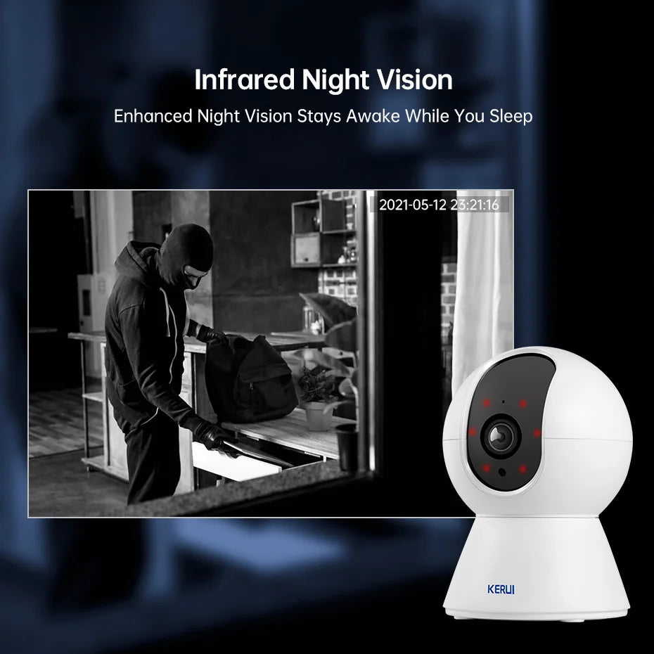 KERUI 2pcs/lot Tuya Smart WIFI IP Camera HD 1080P - Pawsitive Cuddles