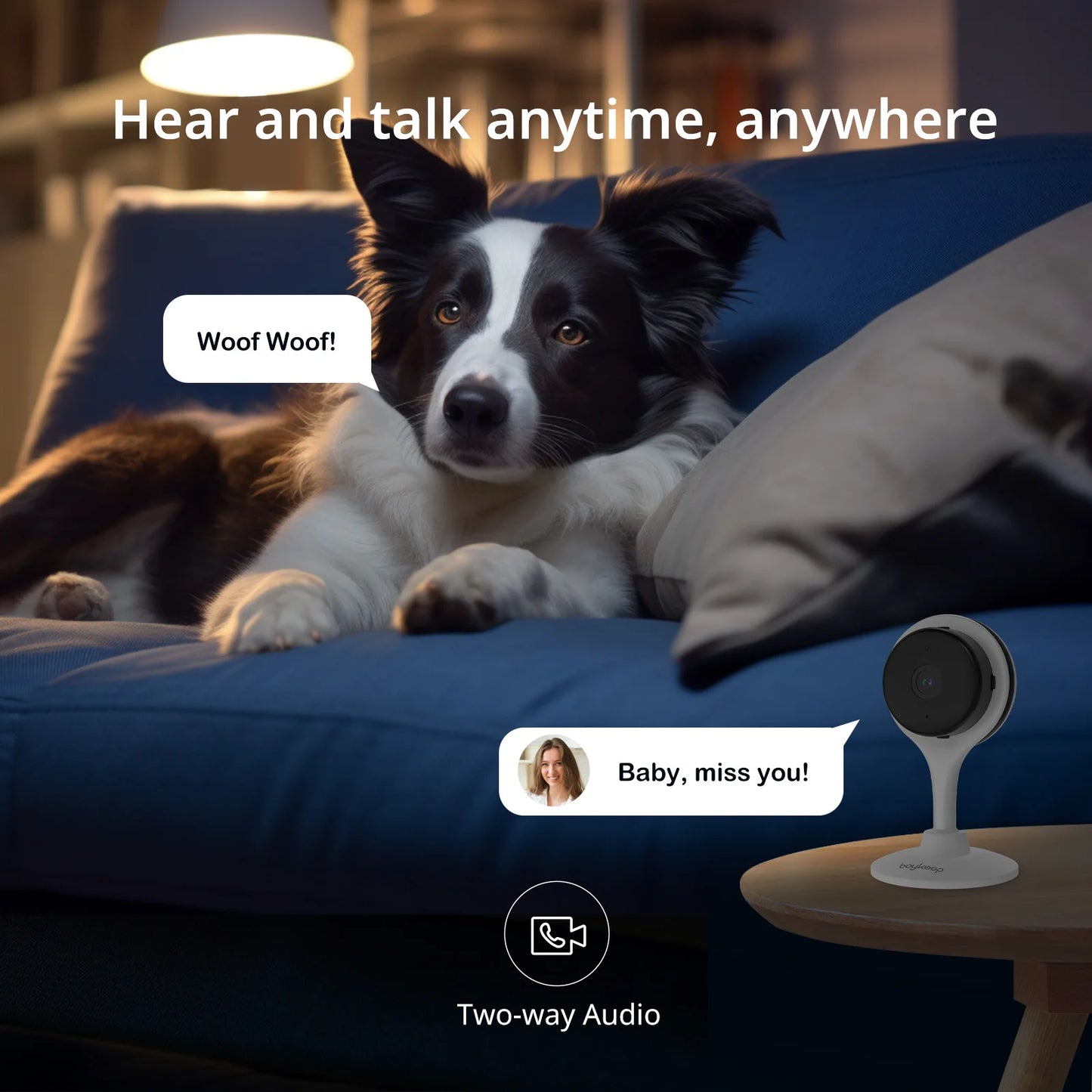 Surveillance Camera 3MP 5/2.4GHz WiFi Indoor - Pawsitive Cuddles