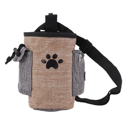 Dog Treat Training Pouch Bag with Waist Shoulder Strap Poop Bag Dispenser - Pawsitive Cuddles