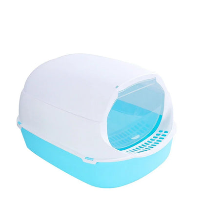 Kitty Sandbox Cat Litter Box Semi-enclosed Splashproof Cat Tray Cat Toilet Cleaning Basin Supplies Pet Toilet Kitten Tray Bedpan - Pawsitive Cuddles