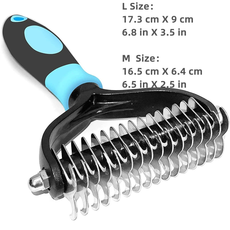 2-Sided Stainless Steel Pet Grooming Brush - Pawsitive Cuddles