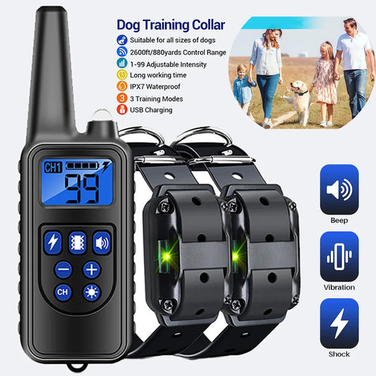 Electric Dog Training Collar Detachable Anti Barking Shock - Pawsitive Cuddles