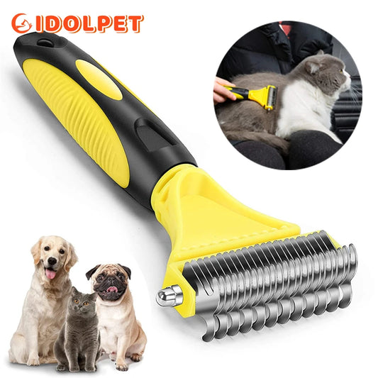 2-Sided Stainless Steel Pet Grooming Brush - Pawsitive Cuddles