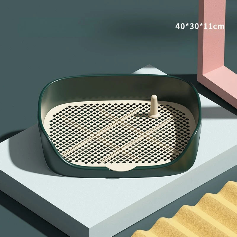 Plastic Dog Potty Tray with Pillar & Training Mat - Pawsitive Cuddles
