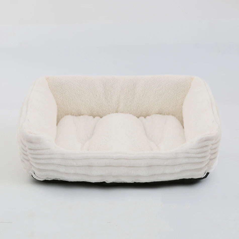 Square Plush Pet Bed - Pawsitive Cuddles