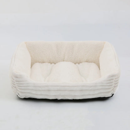 Square Plush Pet Bed - Pawsitive Cuddles