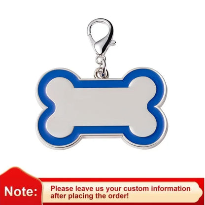 Custom Engraved Name Tag with Paw Print Design - Pawsitive Cuddles
