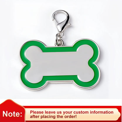 Custom Engraved Name Tag with Paw Print Design - Pawsitive Cuddles