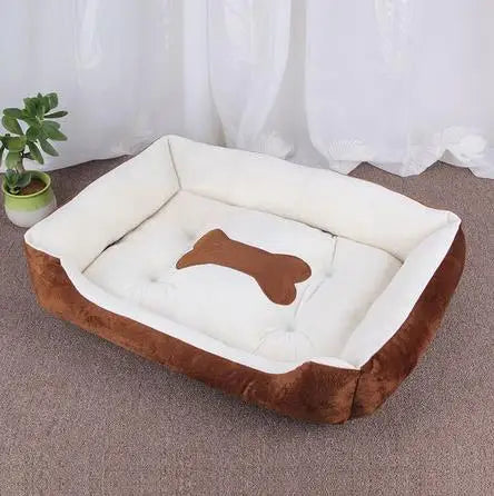 Warm Bone Washable Pet Bed for Dogs & Cats – Soft Cotton Nest - Pawsitive Cuddles
