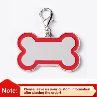 Custom Engraved Name Tag with Paw Print Design - Pawsitive Cuddles