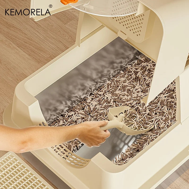 KEMORELA XL Stainless Steel Cat Litter Box - Pawsitive Cuddles