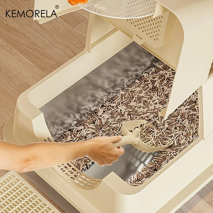 KEMORELA XL Stainless Steel Cat Litter Box - Pawsitive Cuddles