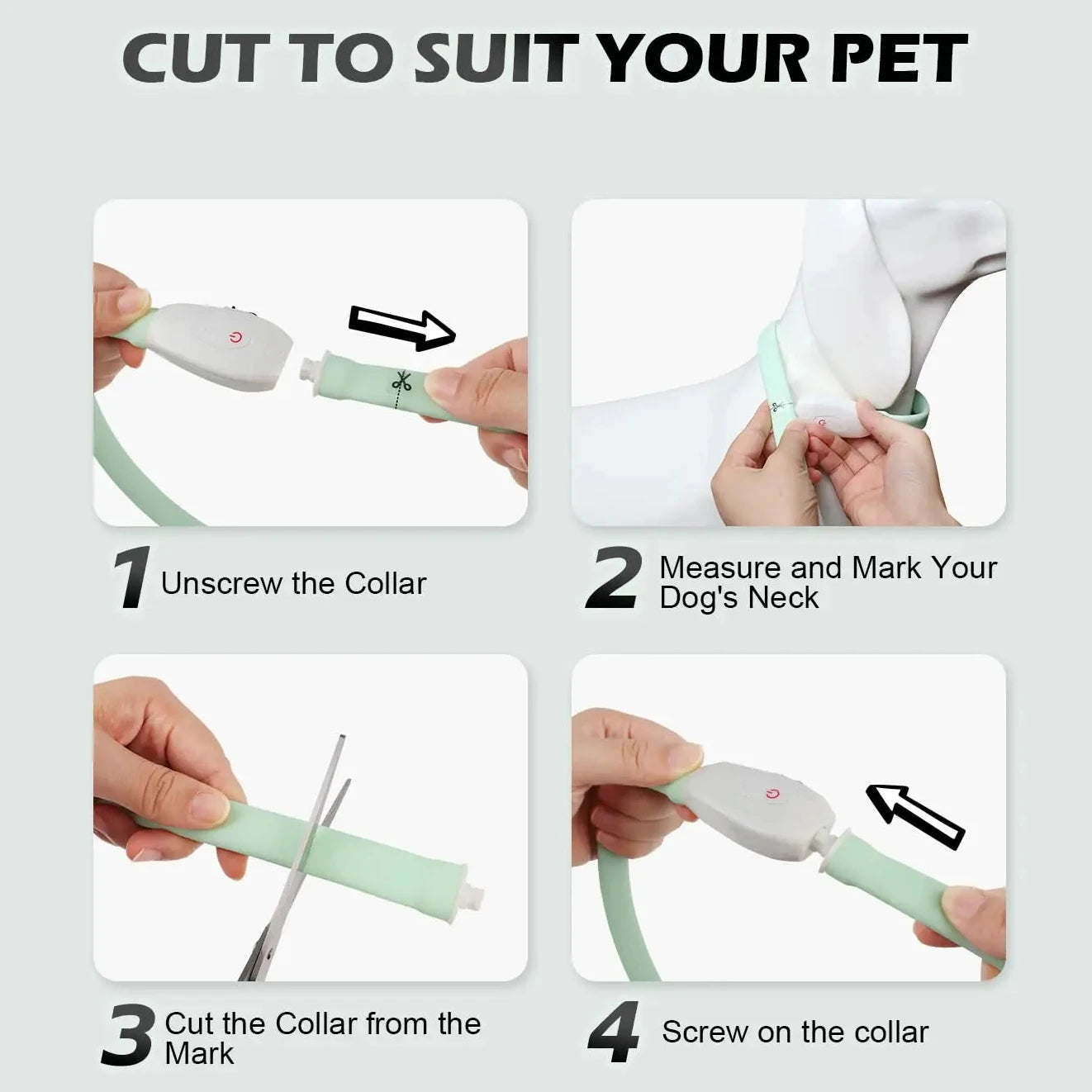 USB Rechargeable Glowing Collar for Large and Small Dogs - Pawsitive Cuddles