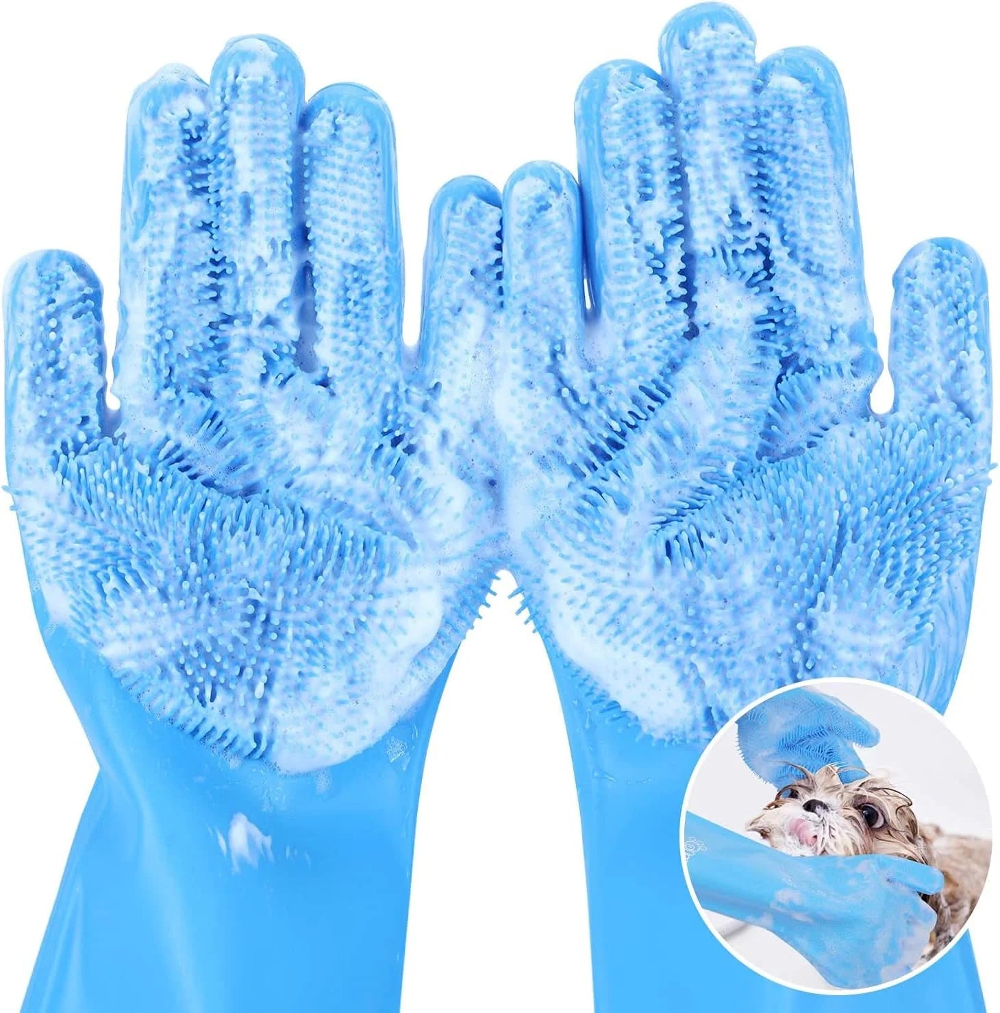 Soft Silicone Bath & Cleaning Gloves - Pawsitive Cuddles
